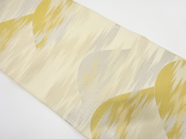 霞に山並模様織り出し　袋帯